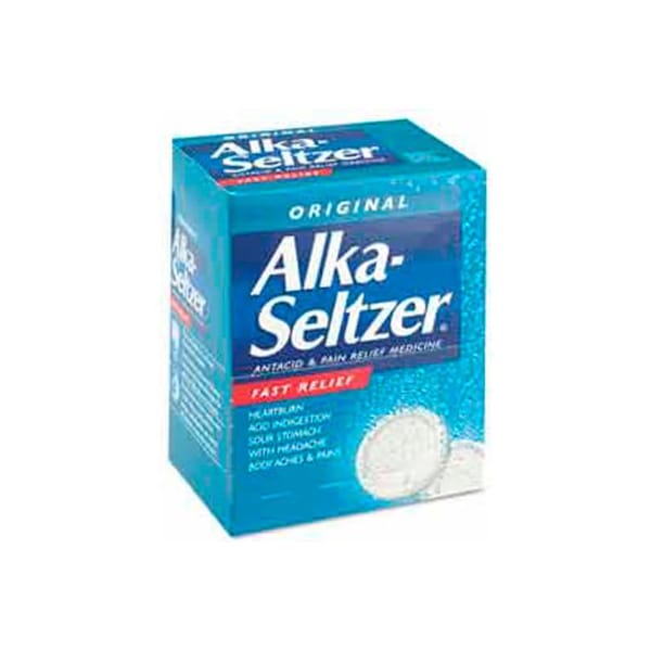 Acme United Alka-Seltzer 80659297 Antacid and Pain Relief Medicine, 50 Two-Packs/Box 80659297 - main